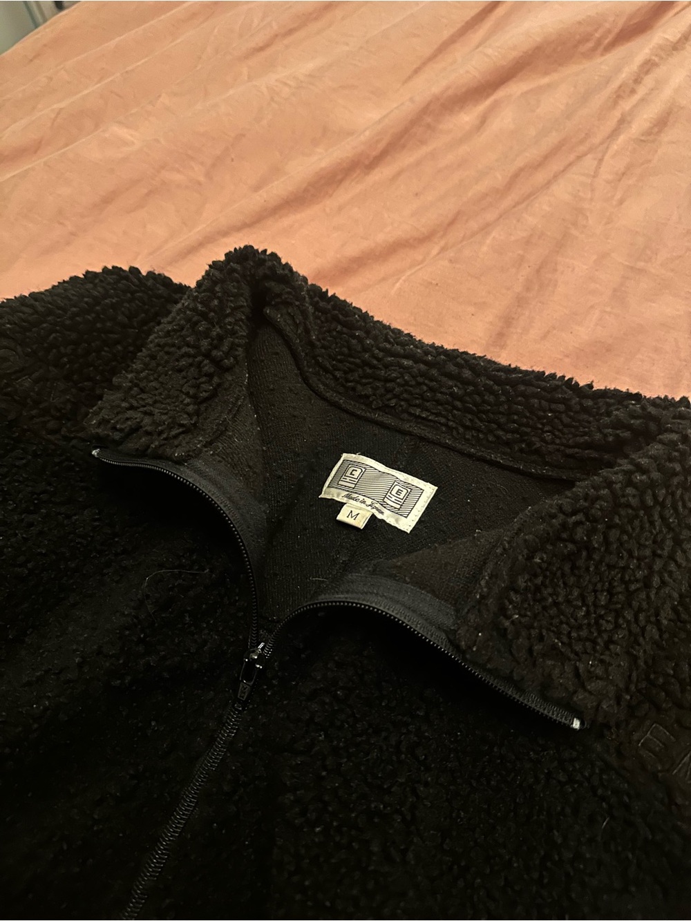 Cav Empt Black Sherpa Zip-Up Cardigan